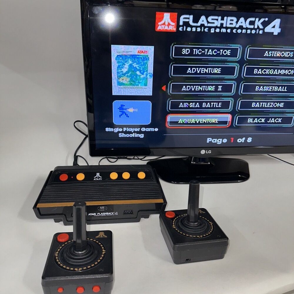 Atari Flashback 4 75 built-in games, 2 Wireless Controllers, Tested Works Great